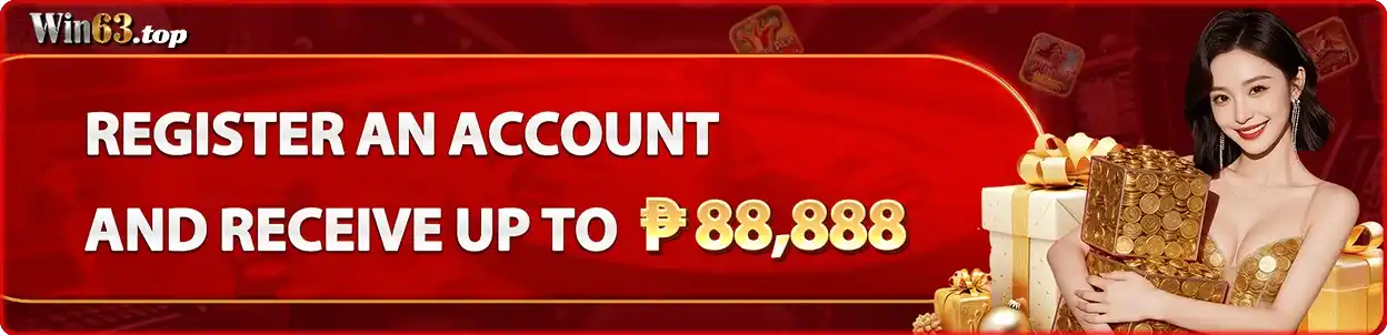 WIN63 register page interface showing simple signup form for new players to create an account and start playing online casino games